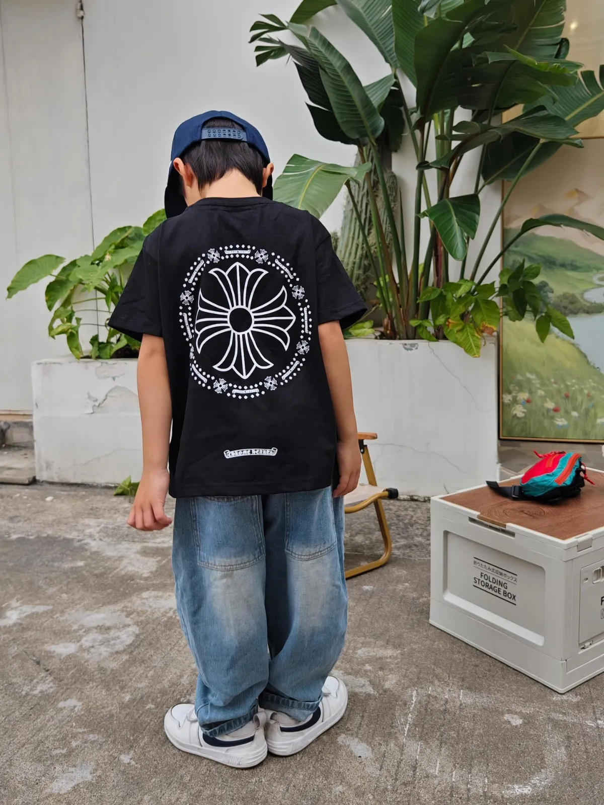 【100-160cm】着心地良い 絶対流行 夏 カジュアル プリント オーバーサイズ 通気性 快適 Ｔシャツ