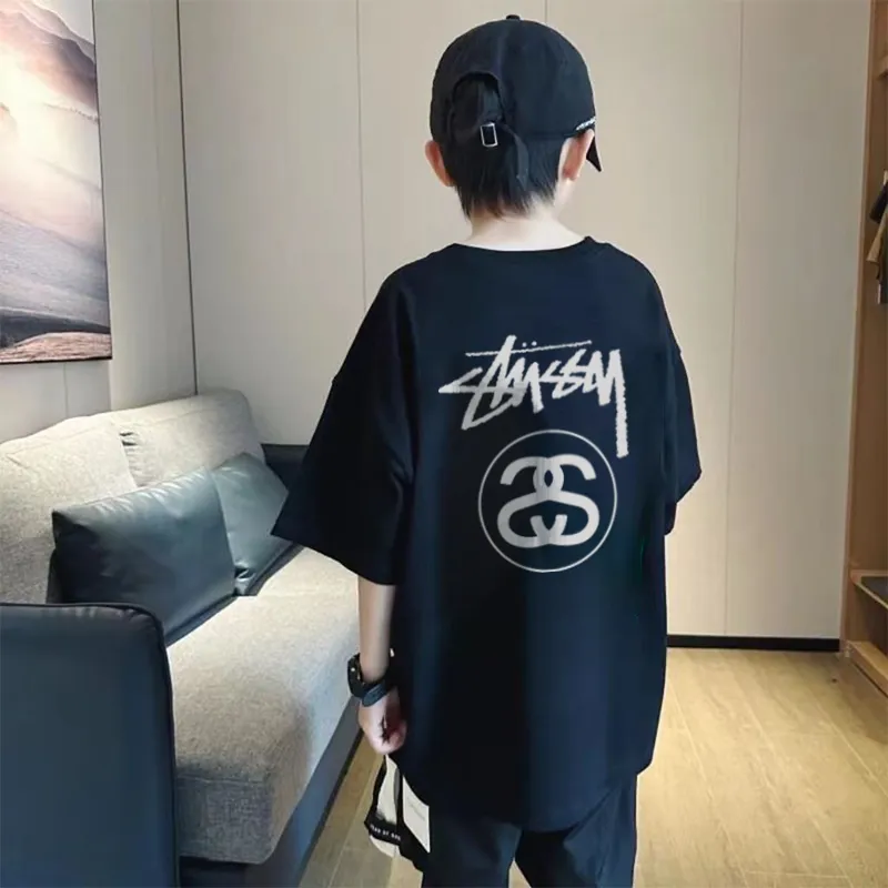 【90-160cm】超カッコイイ 気質満点 クール ファッション 夏 通気性 カートゥーンプリント 男の子 Tシャツ