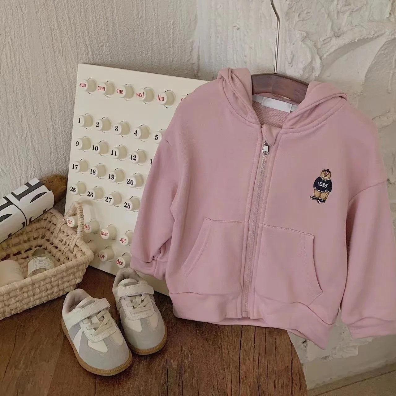 【73-100cm】超人気商品 おしゃれ シンプル 合わせやすい フード付き トップス 子供服 お普段着 アウター