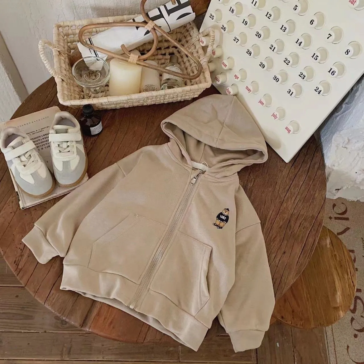 【73-100cm】超人気商品 おしゃれ シンプル 合わせやすい フード付き トップス 子供服 お普段着 アウター