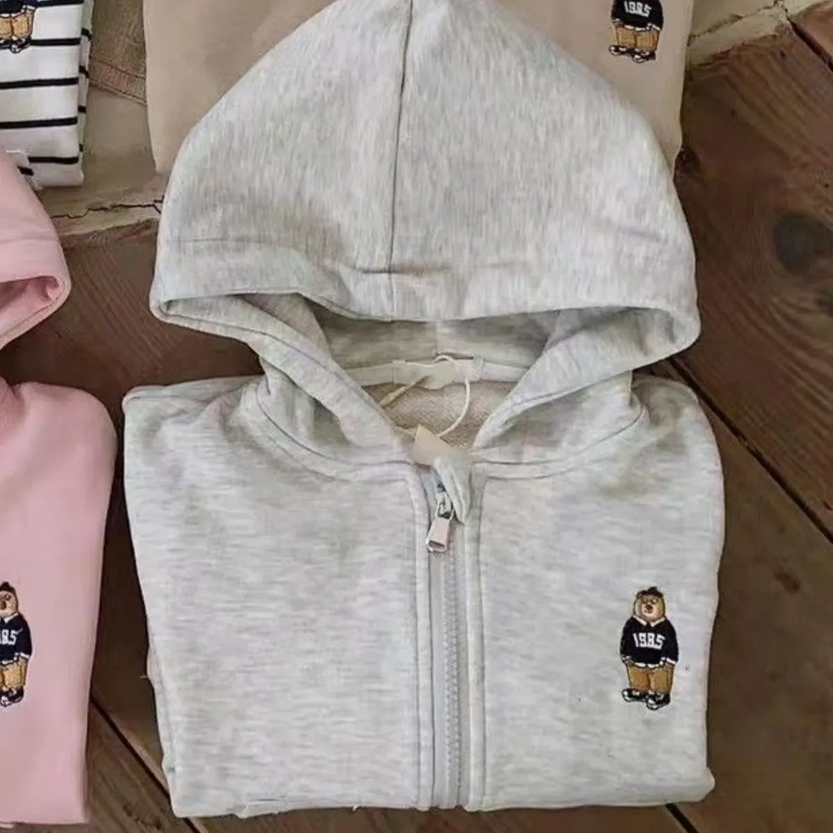 【73-100cm】超人気商品 おしゃれ シンプル 合わせやすい フード付き トップス 子供服 お普段着 アウター