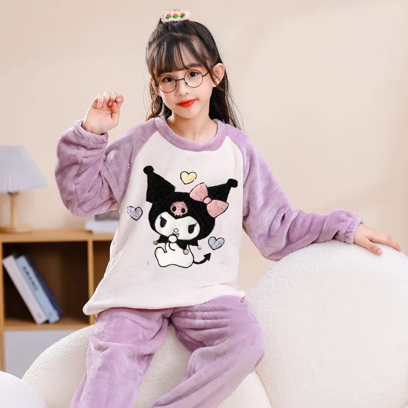 【90-160cm】超かわいい やわらかな素材 絶対欲しい モコモコ 今季注目 カートゥーンプリント 女の子 秋冬 パジャマ