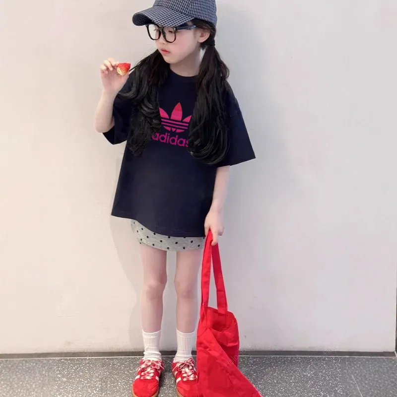 【90-160cm】オシャレ度高め 注目度UP カジュアル 合わせやすい 女の子 半袖 Ｔシャツ