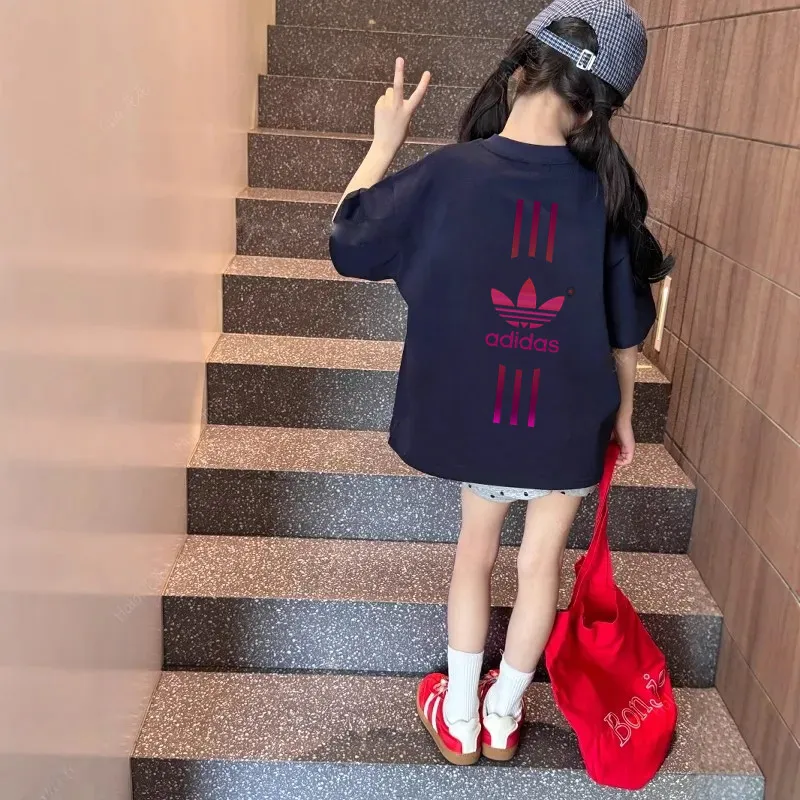 【90-160cm】オシャレ度高め 注目度UP カジュアル 合わせやすい 女の子 半袖 Ｔシャツ