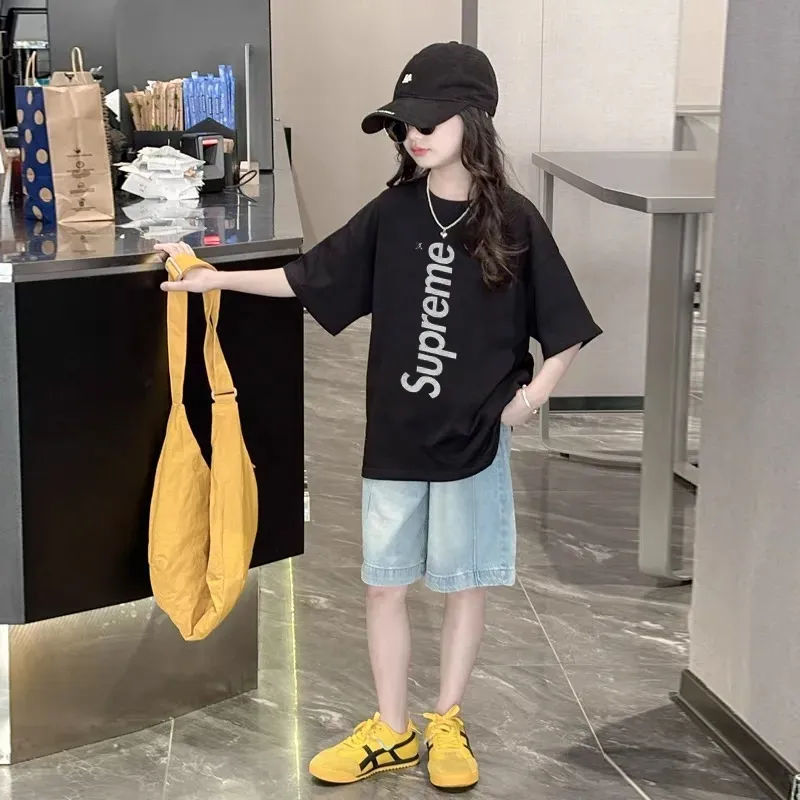 【90-160cm】人気爆発中 爆売れ中 アルファベット シンプル  女の子 半袖 Ｔシャツ