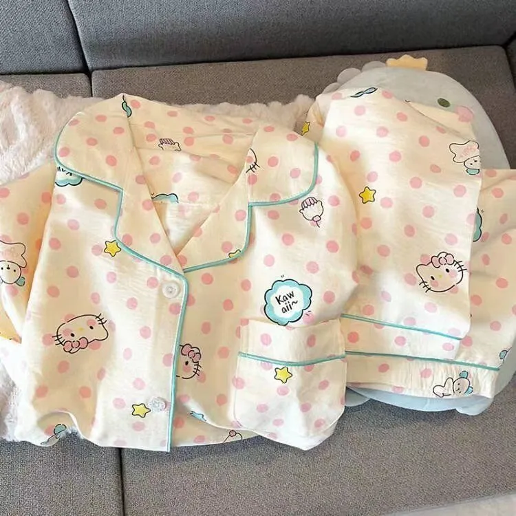 【100-160cm】ママたちに大好評 おしゃれ ふわふわタッチ 前開きタイプ 女の子 半袖 ルームウェア