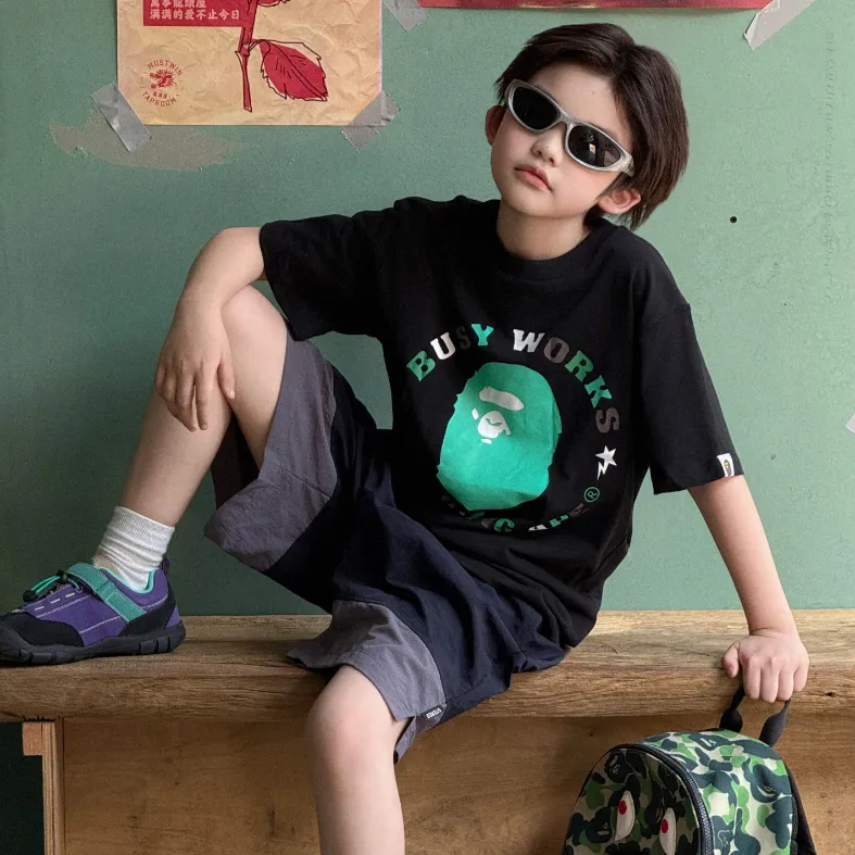 【90-160cm】着回し力抜群 爆売れ中 カッコイイ カジュアル  着やすい 男の子 半袖 Ｔシャツ