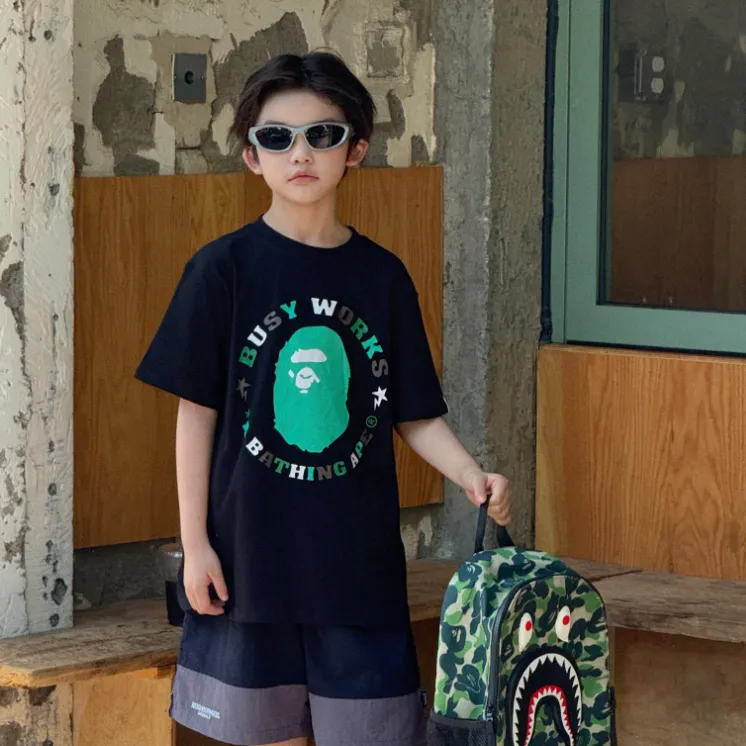 【90-160cm】着回し力抜群 爆売れ中 カッコイイ カジュアル  着やすい 男の子 半袖 Ｔシャツ