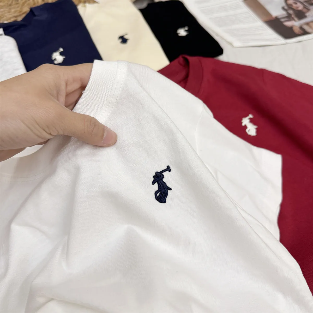 【90-170cm+親サイズ】人気爆発中 大活躍 刺繍 シンプル 合わせやすい 半袖 Ｔシャツ