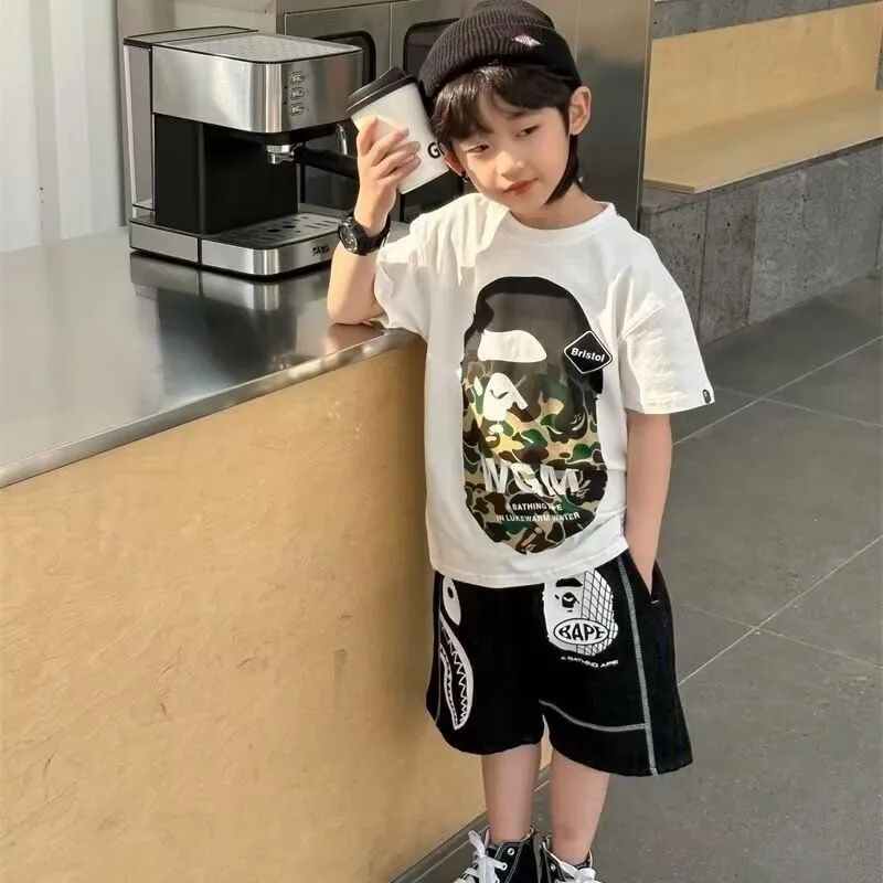 【90-160cm】着回し力抜群 爆売れ中 トレンド カッコイイ 合わせやすい 男の子 半袖 Ｔシャツ