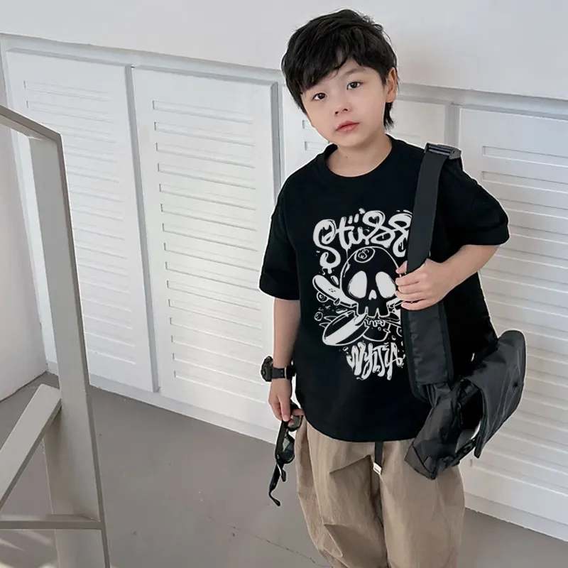 【90-160cm】絶対カッコイイ トレンド  ファッション  着心地良い 男の子  半袖 Ｔシャツ
