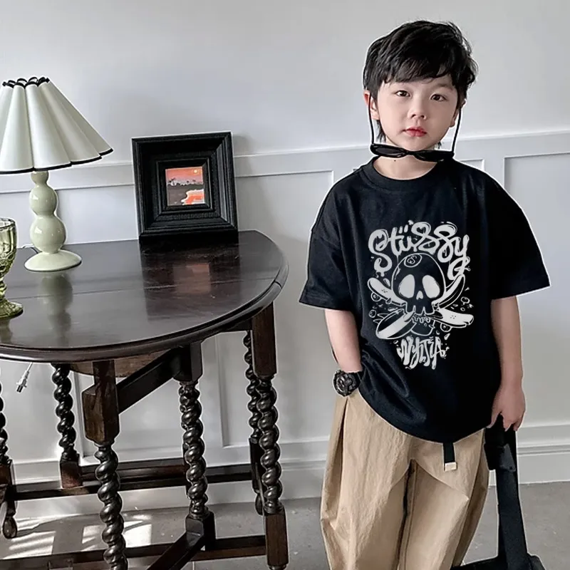 【90-160cm】絶対カッコイイ トレンド  ファッション  着心地良い 男の子  半袖 Ｔシャツ
