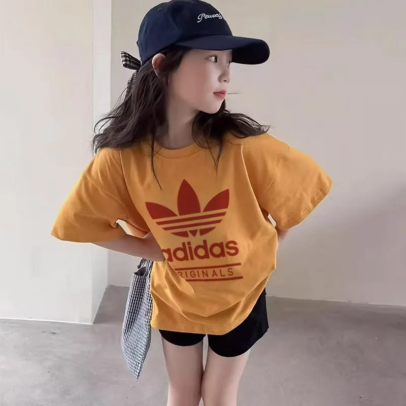 【90-160cm】着回し力抜群 通気性 トレンド  おすすめ  着心地良い 女の子  半袖 Ｔシャツ