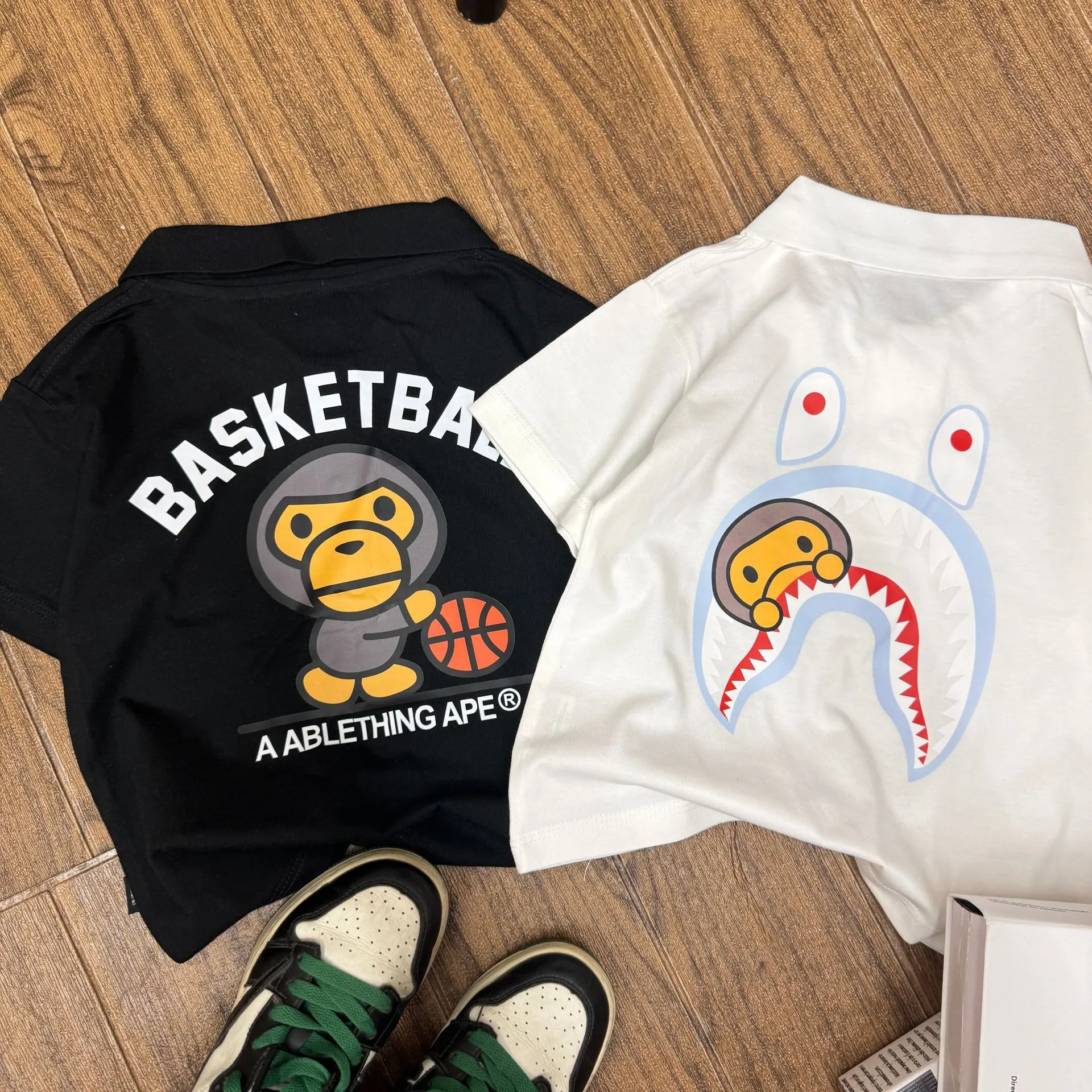 【90-170cm】おしゃれキッズ必見 大人気 カートゥーン カジュアル POLOネック 男の子 半袖 Ｔシャツ