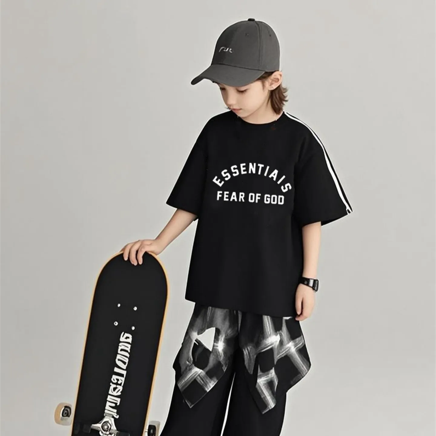 【90-170cm】リラックス感ある 大人気 アルファベット クール ユニセックス 半袖 Ｔシャツ