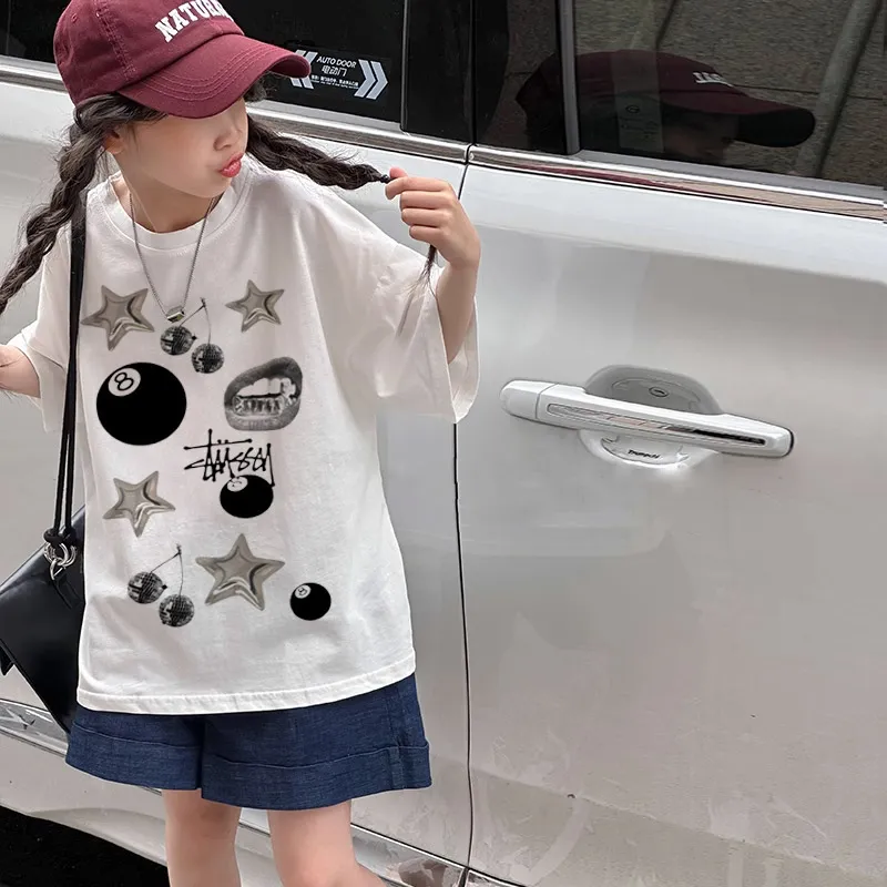 【90-160cm】オシャレ度高め 爆売れ中 カジュアル  着心地抜群 女の子 半袖 Ｔシャツ