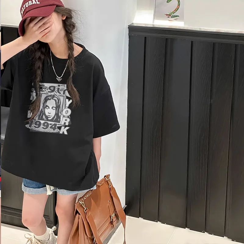 【90-160cm】トレンド感たっぷり 売れ筋 カジュアル  プリント 女の子 半袖 Ｔシャツ