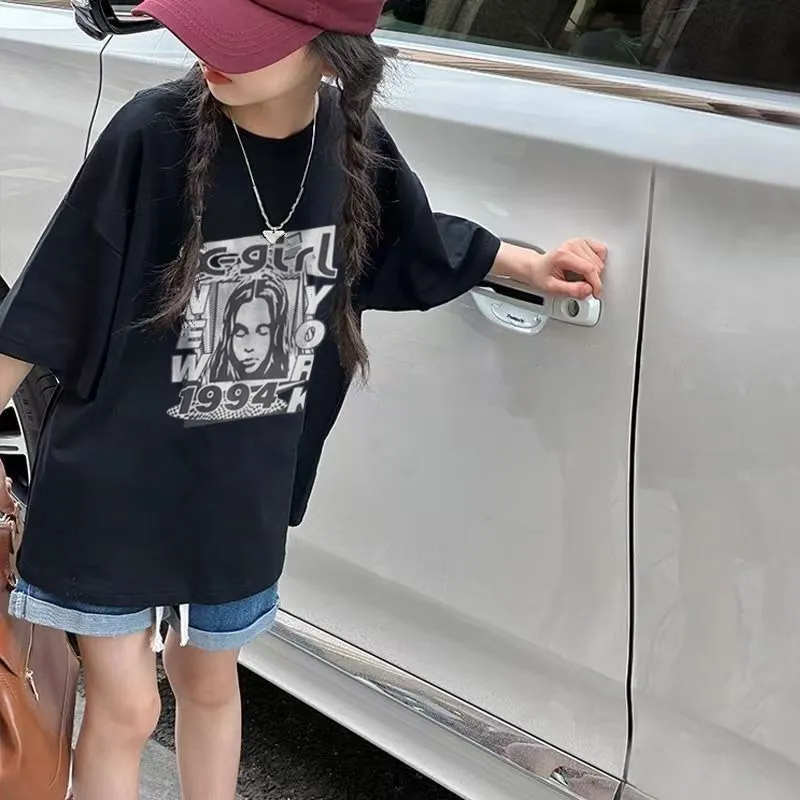 【90-160cm】トレンド感たっぷり 売れ筋 カジュアル  プリント 女の子 半袖 Ｔシャツ