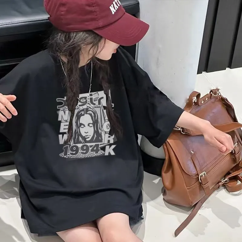 【90-160cm】トレンド感たっぷり 売れ筋 カジュアル  プリント 女の子 半袖 Ｔシャツ