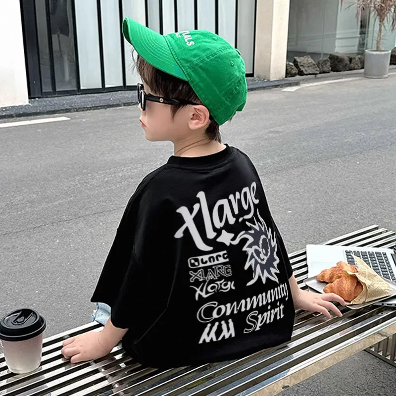【90-160cm】リラックス感ある 大活躍 カジュアル  カッコイイ 男の子 半袖 Ｔシャツ