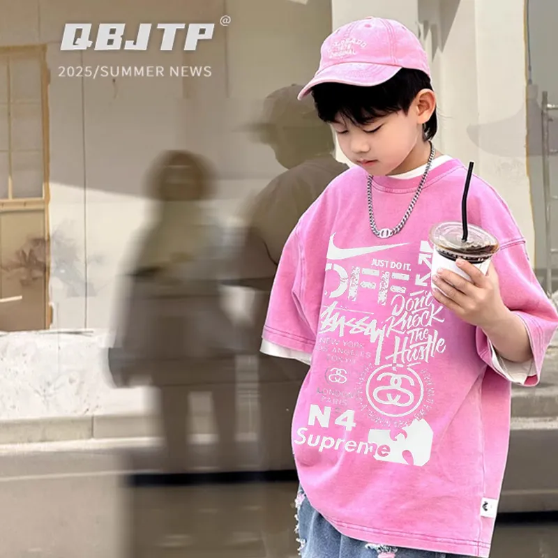 【90-160cm】 気質満点 カッコイイ 快適  着心地良い 男の子  半袖 Ｔシャツ