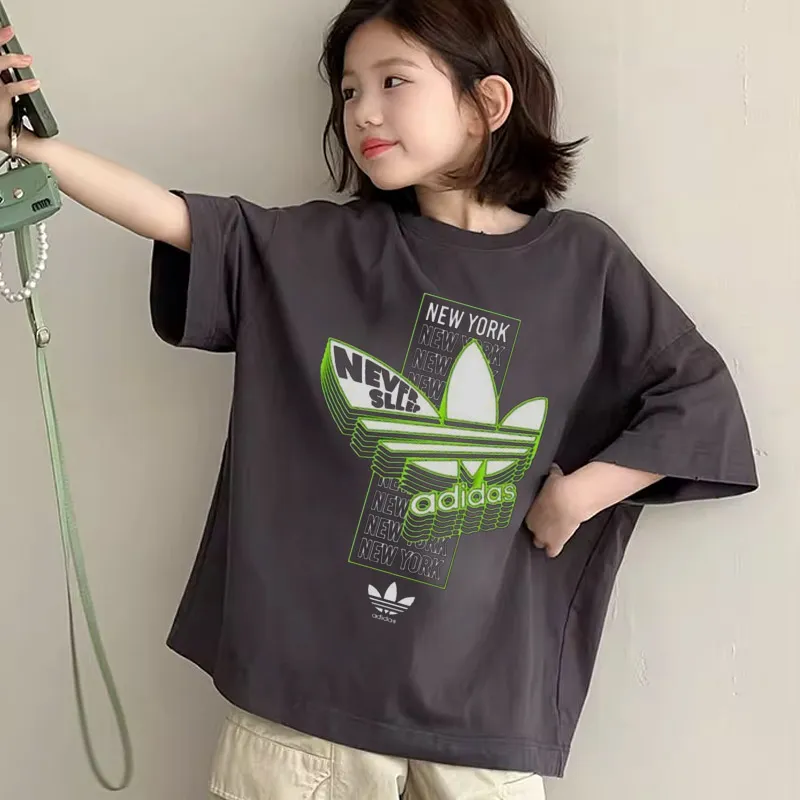 【90-160cm】着回し力抜群 通気性 トレンド  おすすめ  着心地良い 女の子  半袖 Ｔシャツ