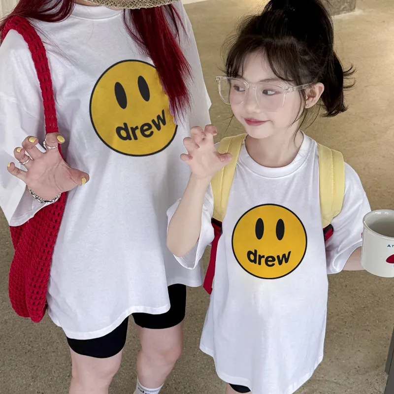 【100-150cm+親サイズ】トレンド感満載 大人気 可愛い カジュアル ゆったり 親子ペア 半袖 Ｔシャツ