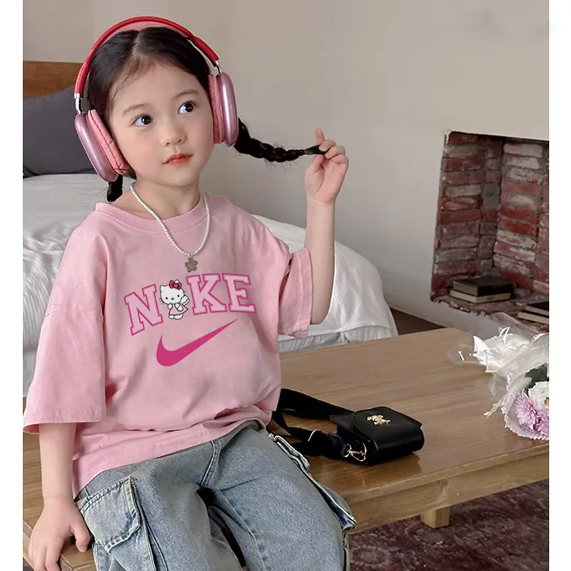 【90-160cm】好感度100％  大活躍 おしゃれ 可愛い カジュアル 女の子 半袖 Ｔシャツ