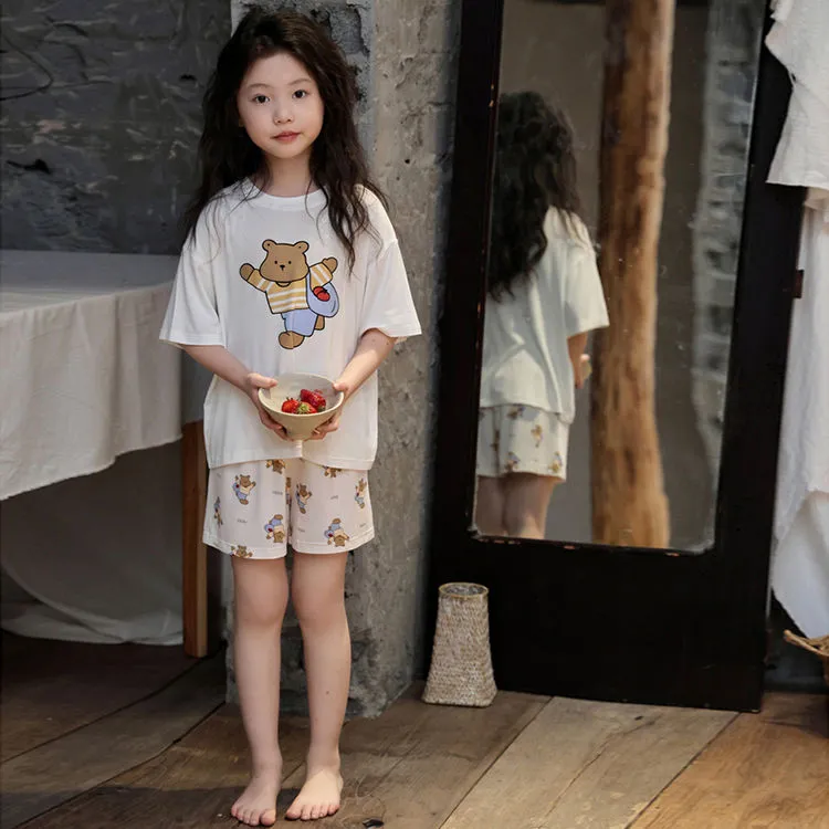 【100-160cm】絶対見逃さないで かわいさ満点 カートゥーン 着心地抜群 女の子 ルームウェイ
