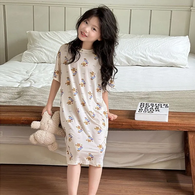 【100-160cm】絶対見逃さないで かわいさ満点 カートゥーン 着心地抜群 女の子 ルームウェイ