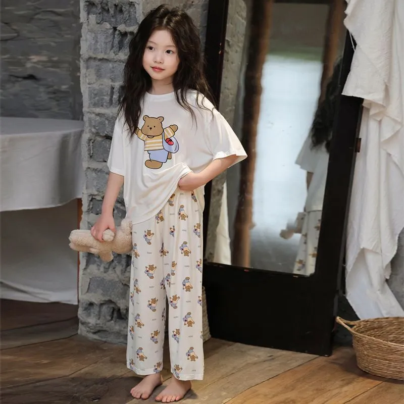 【100-160cm】絶対見逃さないで かわいさ満点 カートゥーン 着心地抜群 女の子 ルームウェイ