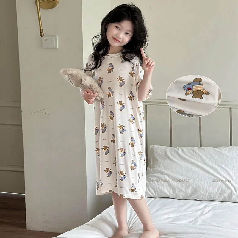 【100-160cm】絶対見逃さないで かわいさ満点 カートゥーン 着心地抜群 女の子 ルームウェイ