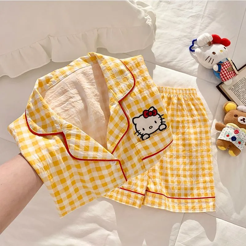 【90-160cm】絶対欲しい 爆売れ中 チェック柄 可愛い 女の子 半袖Ｔシャツ+ショートパンツ ルームウェイ