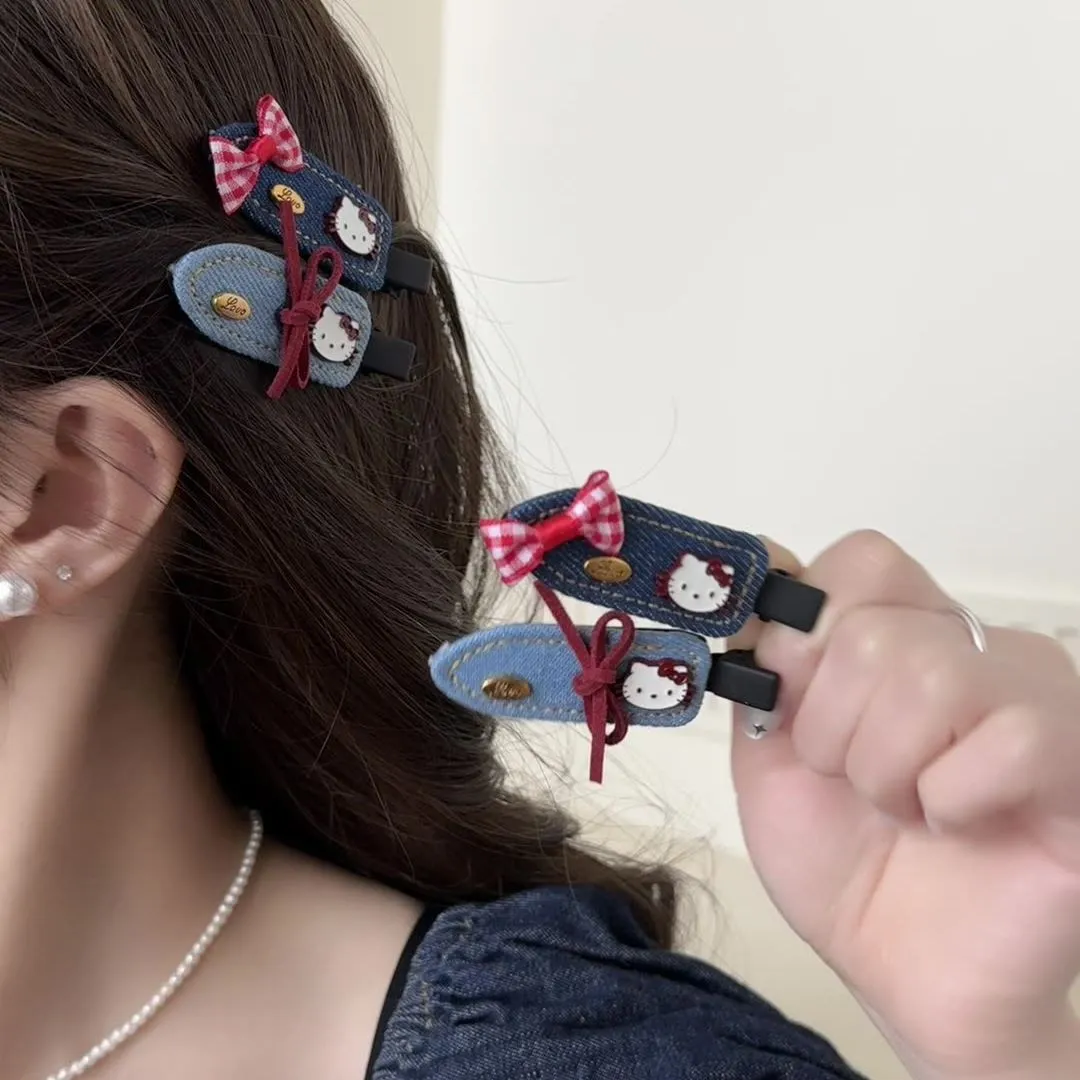 デイリーにぴったり 	可愛い キュート リボン ヘアアクセサリー  ヘアピン