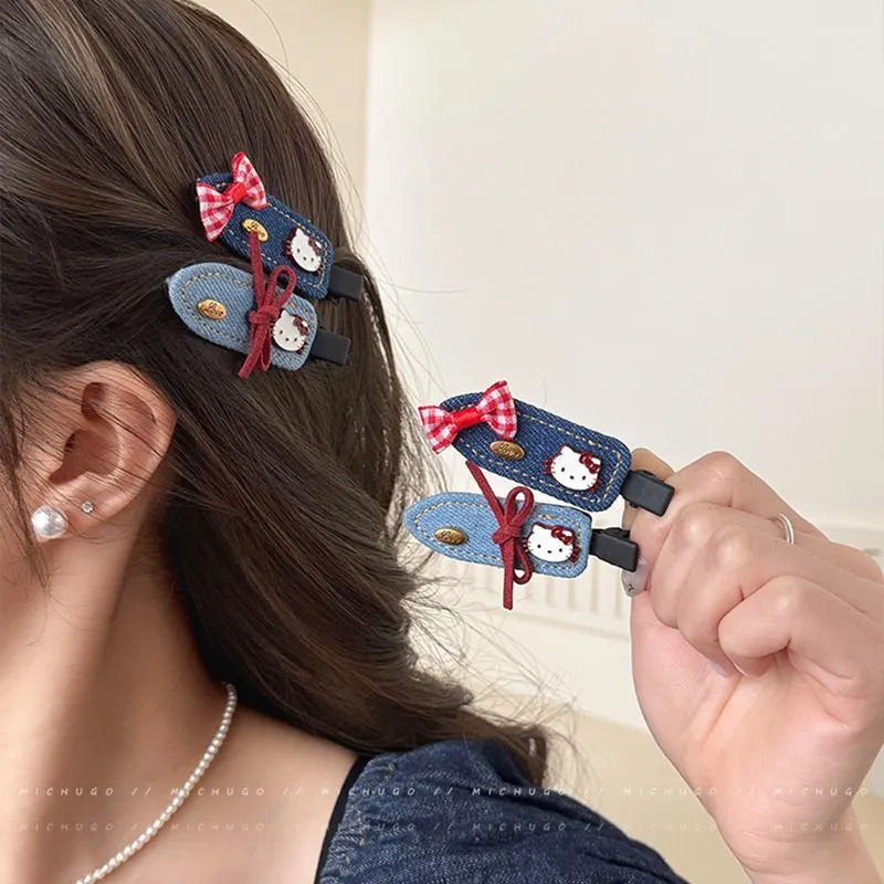 デイリーにぴったり 	可愛い キュート リボン ヘアアクセサリー  ヘアピン
