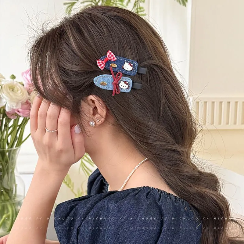 デイリーにぴったり 	可愛い キュート リボン ヘアアクセサリー  ヘアピン