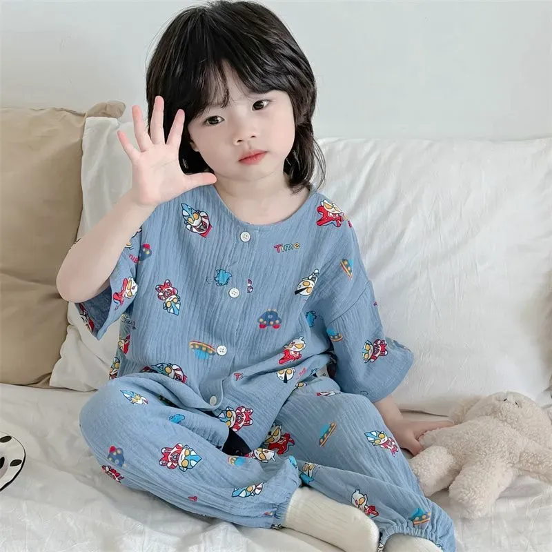 【90-140cm】ポップな柄入り やさしい色合い 柔らかな肌触り  ゼットアップ ルームウェア