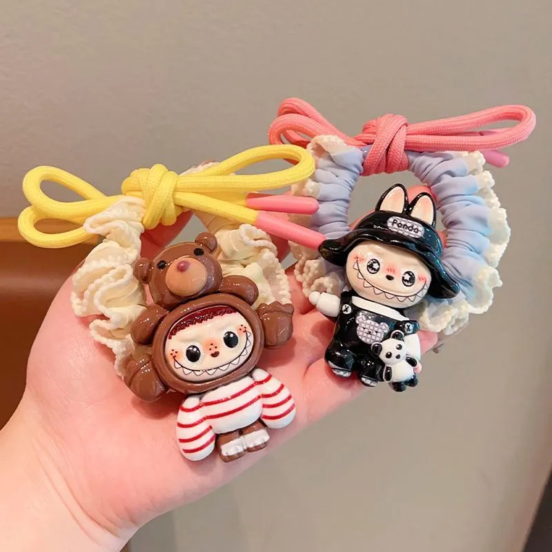 目を奪われる ユニーク キャラクター ヘアアクセサリー シュシュ ヘアゴム