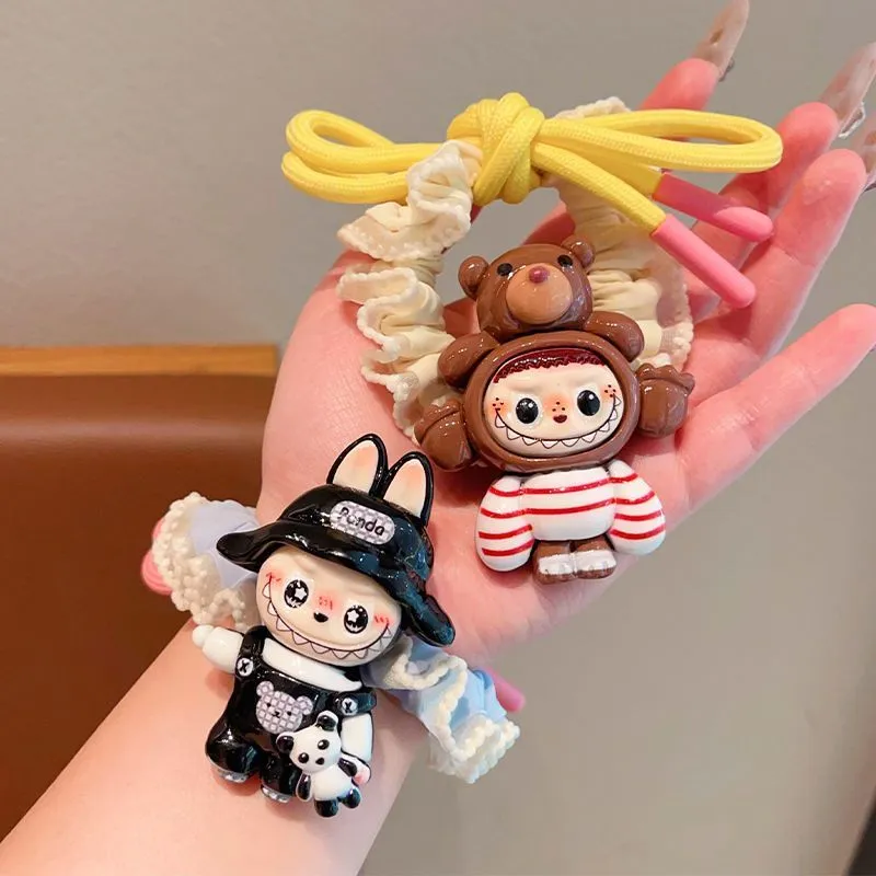 目を奪われる ユニーク キャラクター ヘアアクセサリー シュシュ ヘアゴム