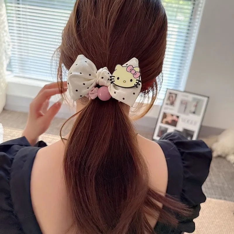 好感度100％ 爆売れ中  デイリー使い ドット柄 可愛い ヘアゴム シュシュ