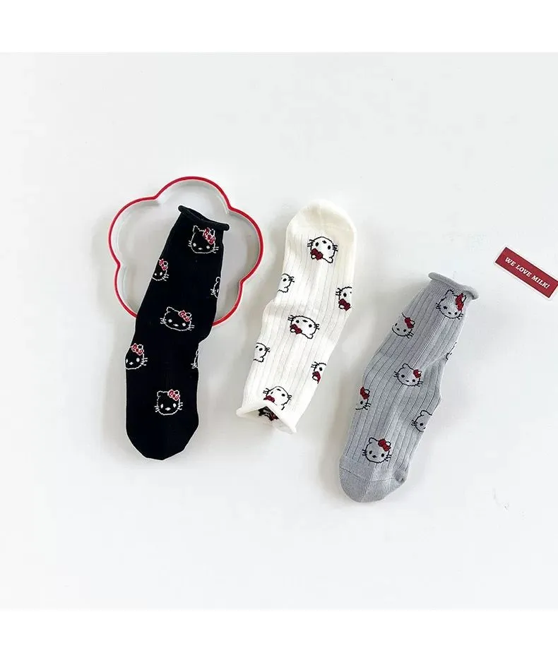 【三足セット】人気爆発中 デイリーにぴったり カートゥーン 可愛い キッズ ソックス