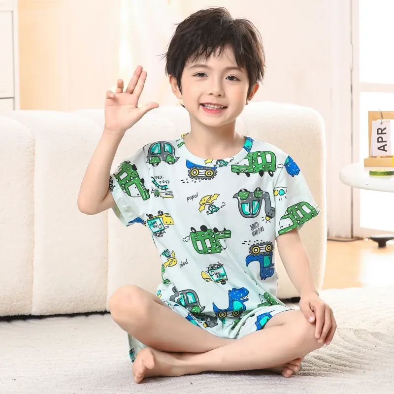 【100-160cm】動きやすい設計 着脱しやすい おしゃれなパターン ゼットアップ ルームウェア