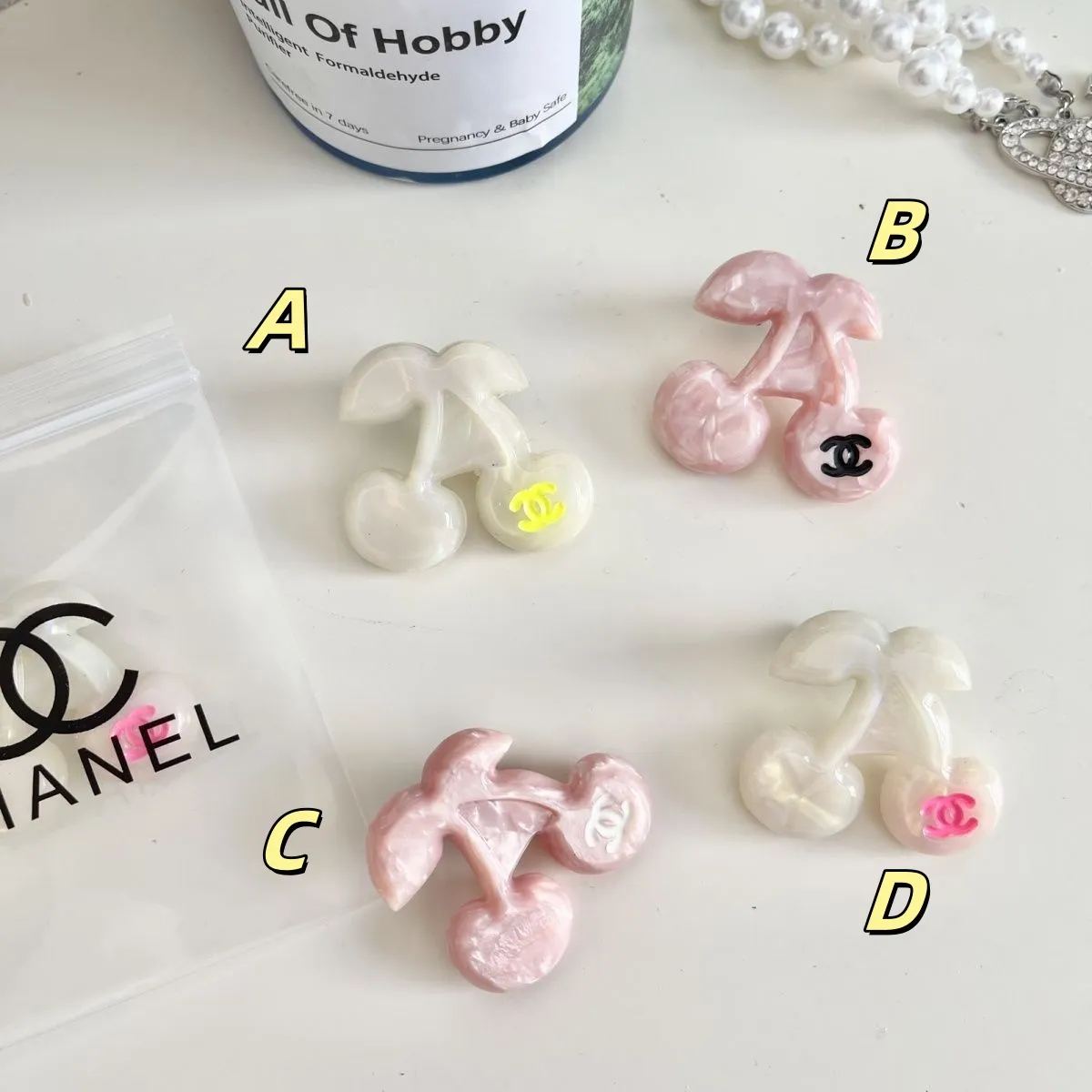 好感度100％  パステルカラー チェリー デイリー使い オシャレ ヘアアクセサリー ヘアピン