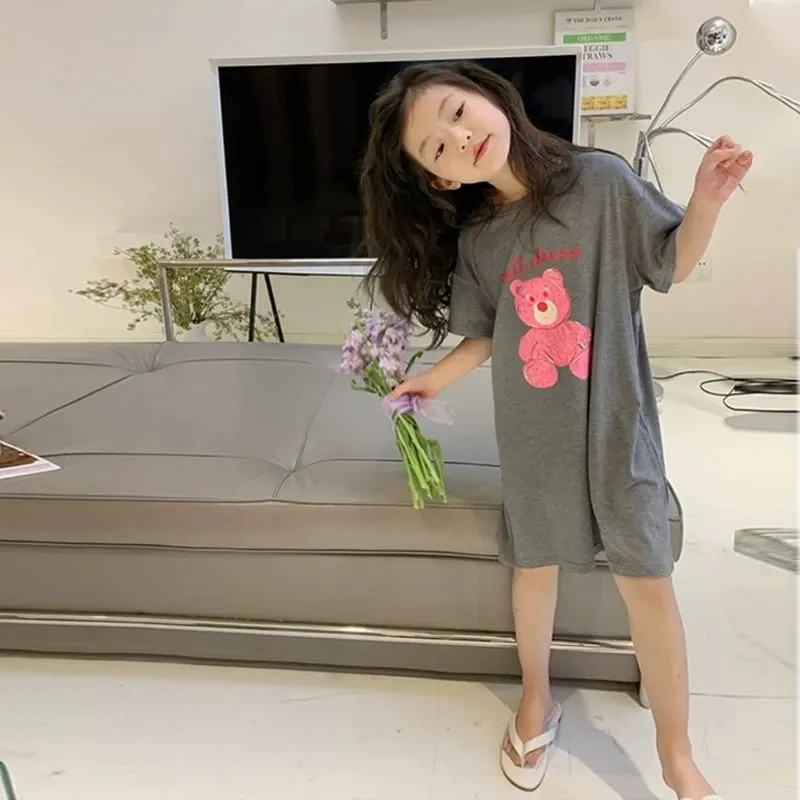 【90-150cm】肌に優しい 通気性 柔らかな肌触り パジャマワンピース