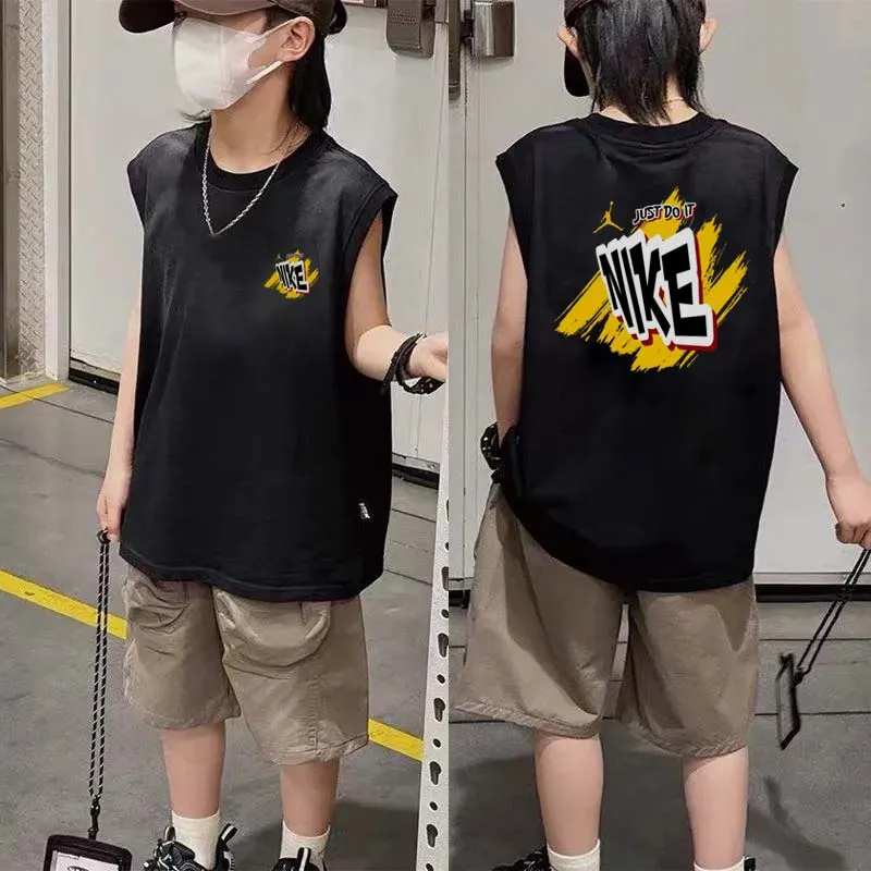 【90-160cm】元気いっぱい カジュアル トレンド  ゆったり 涼しく快適 男の子 タンクトップ