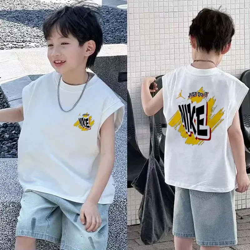 【90-160cm】元気いっぱい カジュアル トレンド  ゆったり 涼しく快適 男の子 タンクトップ