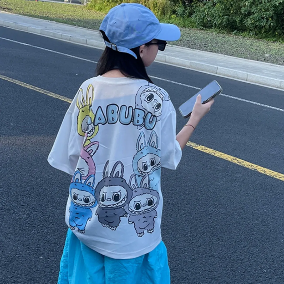 【90-160cm】人気爆発中 かわいさ満点 キャラクター ゆったり 女の子 半袖 Ｔシャツ