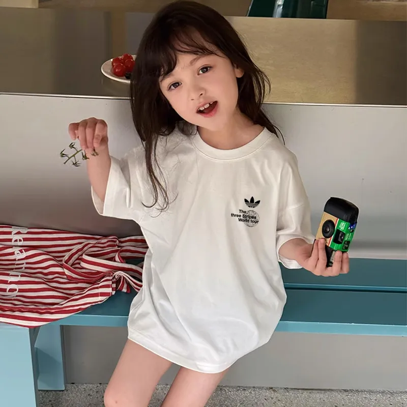 【90-160cm】絶対欲しい 大活躍 トレンド  カジュアル 合わせやすい 女の子 半袖 Ｔシャツ