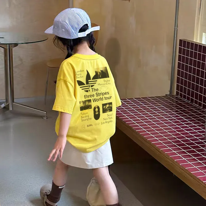 【90-160cm】絶対欲しい 大活躍 トレンド  カジュアル 合わせやすい 女の子 半袖 Ｔシャツ