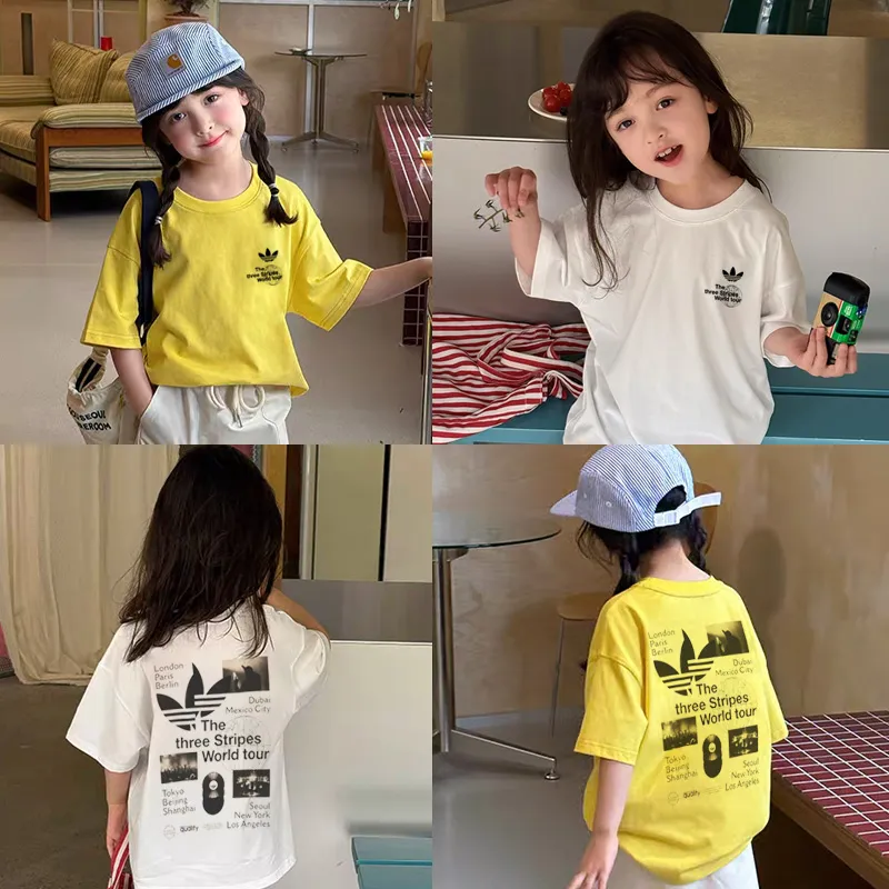 【90-160cm】絶対欲しい 大活躍 トレンド  カジュアル 合わせやすい 女の子 半袖 Ｔシャツ
